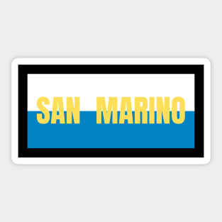 San Marino Flag Colors Sticker